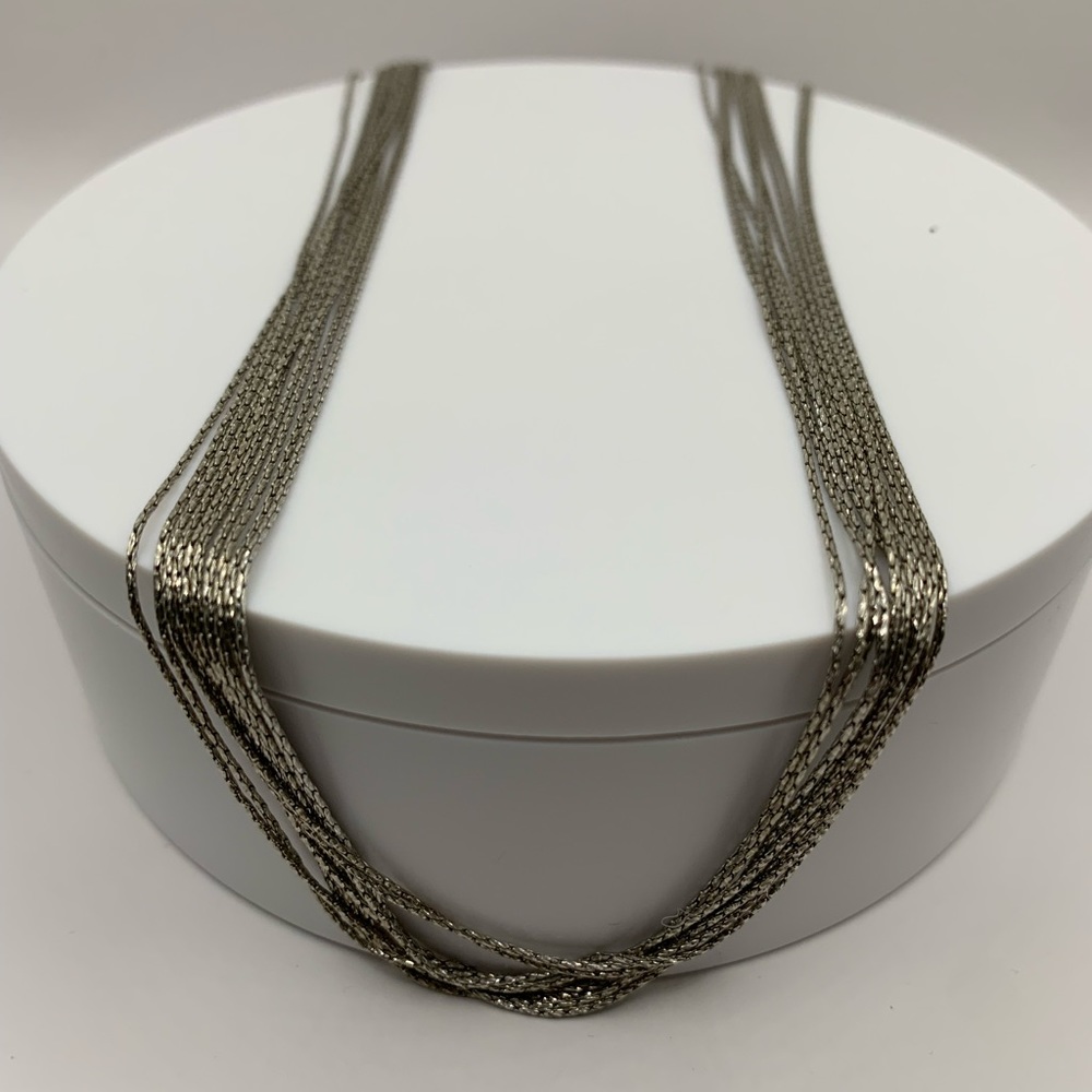 Multi strand sterling silver necklace